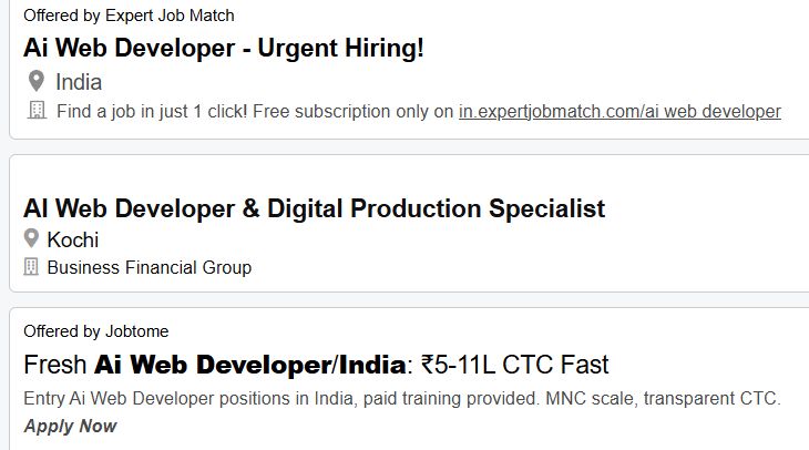 AI-Powered Web Development internship jobs in Fujairah