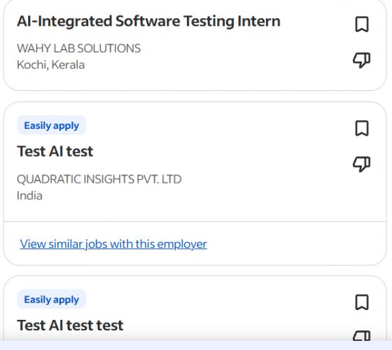 AI Testing & Automation internship jobs in Fujairah