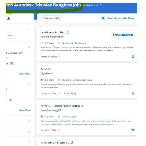 Autodesk 3Ds Max internship jobs in Al Ain
