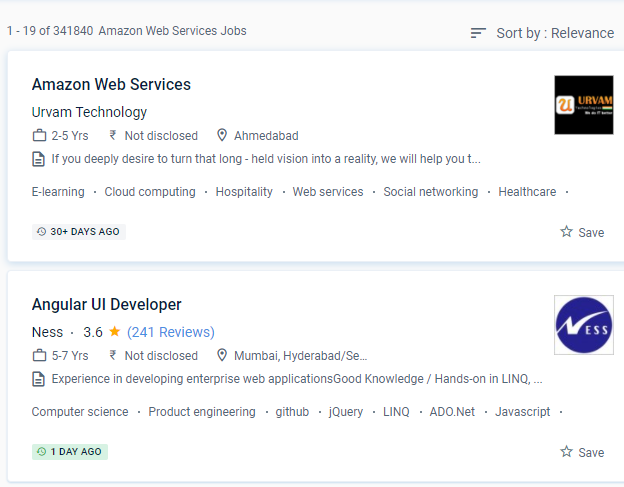 AWS internship jobs in Ajman