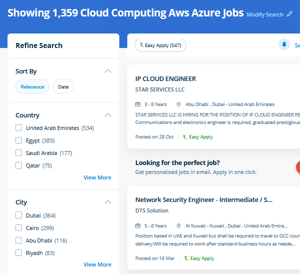 Cloud Computing internship jobs in Uae