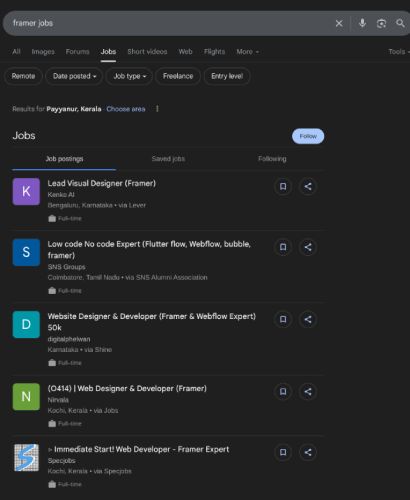 Framer internship jobs in Abu Dhabi