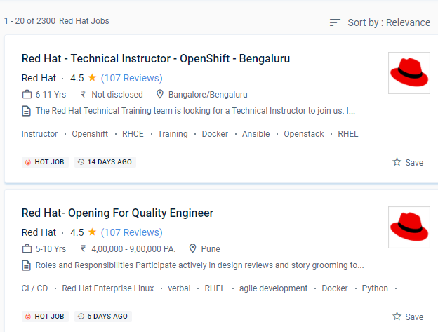 Red Hat internship jobs in Sharjah